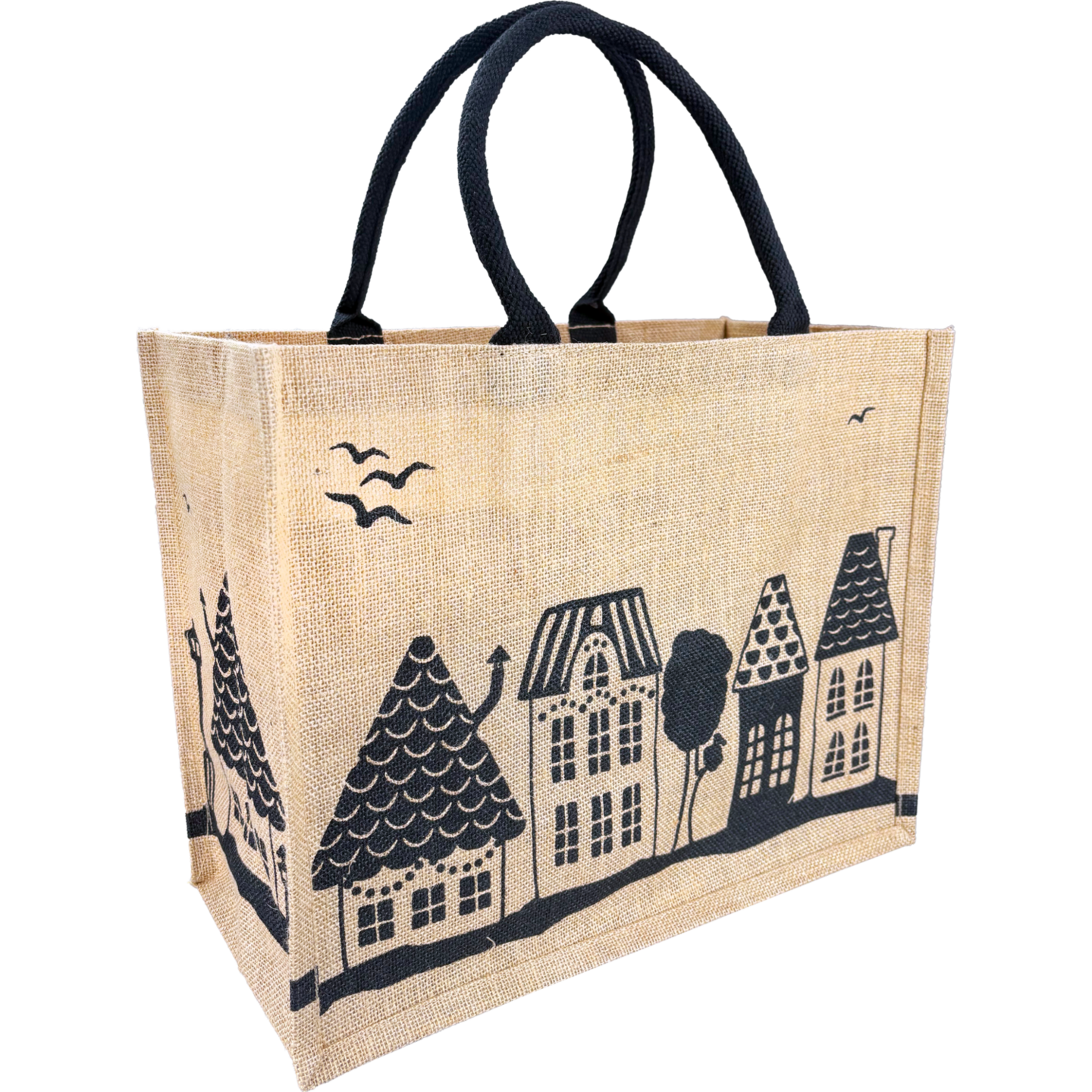 Kerstshopper jute jute kersttas voor kerstpakket