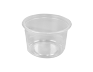 Plastic spuitgiet bakjes rond REUSABLE transparant 500ml