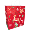 papieren kersttas met rendier