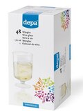 Plastic wijnglas met voet 170ml