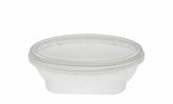 Plastic cups ovaal 300ml met deksel