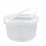 Plastic bakjes rond 3300ml met deksel en hengsel