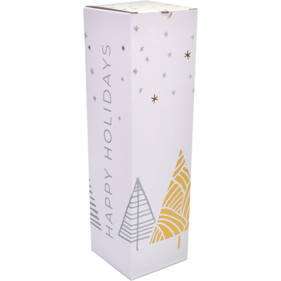 Wijndoos kerst Stars Deluxe 95x95x330mm