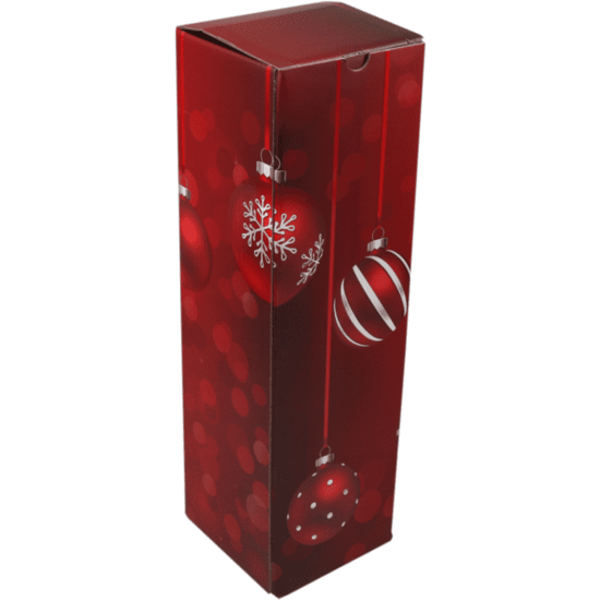 Wijndoos kerst Red 95x95x330mm