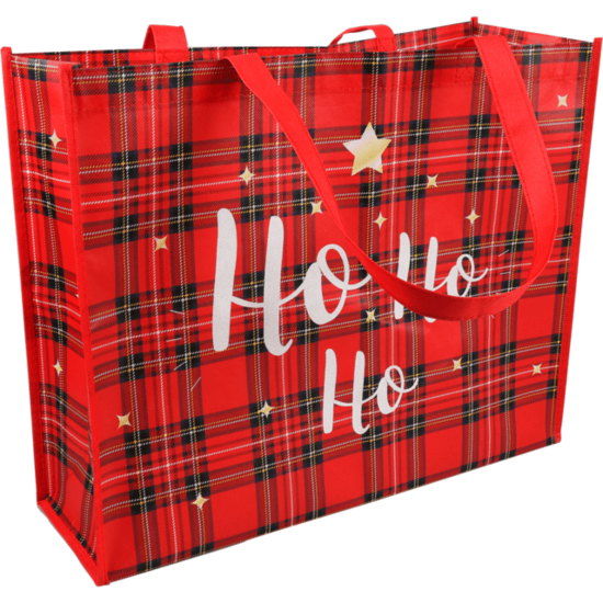 10 kerst shoppers draag tassen Red 45x15x36cm