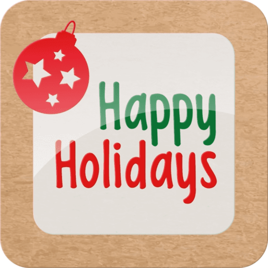 Stickers kerst Happy Holidays