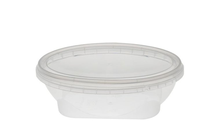 Ovale bakjes 300ml met lekdichte deksel