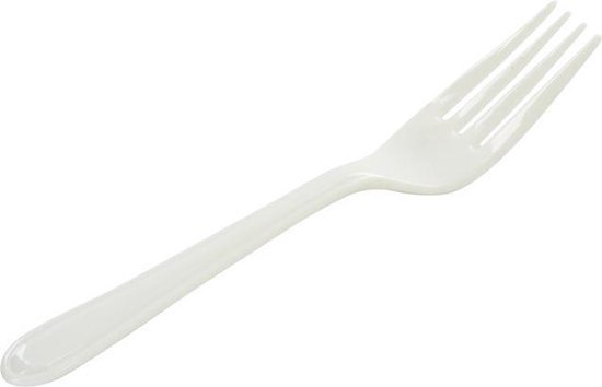 Depa plastic wegwerp vorken herbruikbaar 180mm wit