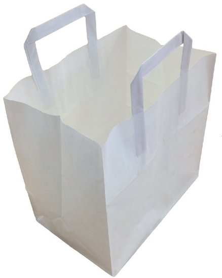 Papieren tassen wit kraft 32x17x25cm