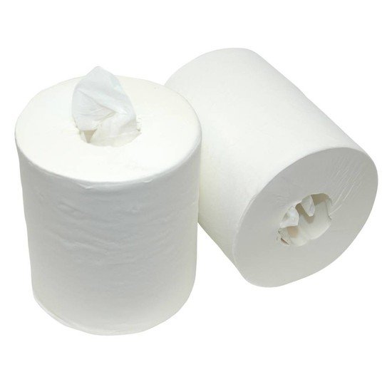 Handdoekrollen papier midi wit