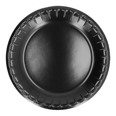 Wegwerp borden foam 22,5cm zwart 