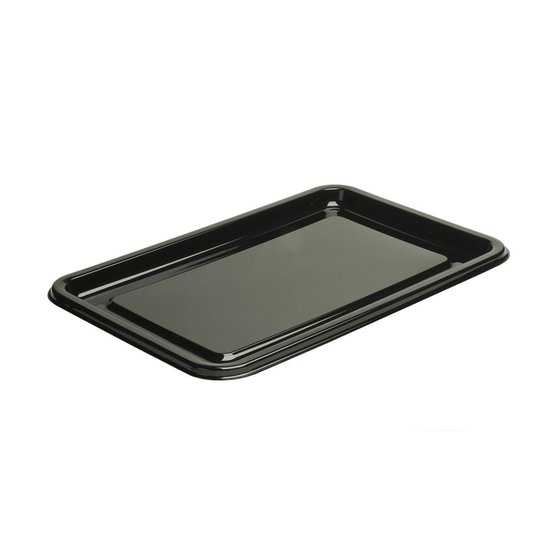 Catering schalen rechthoekig zwart 35cm