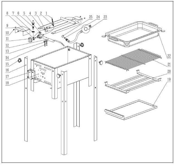 Bovenrooster Grill Master Mini