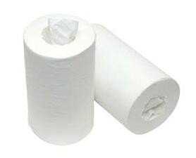 Handdoekrollen papier mini wit pallet 
