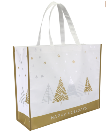Kerst shoppers Stars wit 45x15x36cm , 10 stuks