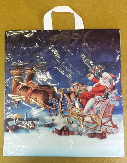 Plastic tassen Kerst 40x44cm 