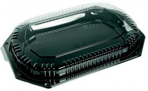 Catering schalen 430/280 zwart met kap