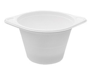 Plastic soepkommen wegwerp 250cc wit 100 stuks