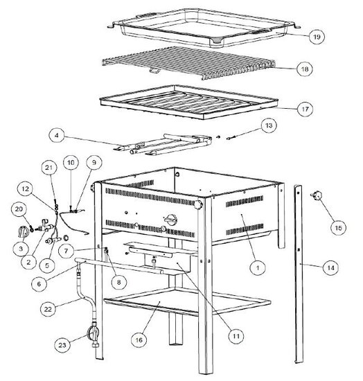 Vetopvanglade Grill System 