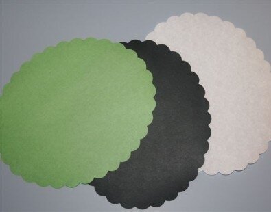 Meatsaver papier ovaal 10x13cm groen