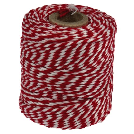 Rolladetouw rood-wit dikke klos ACTIE 