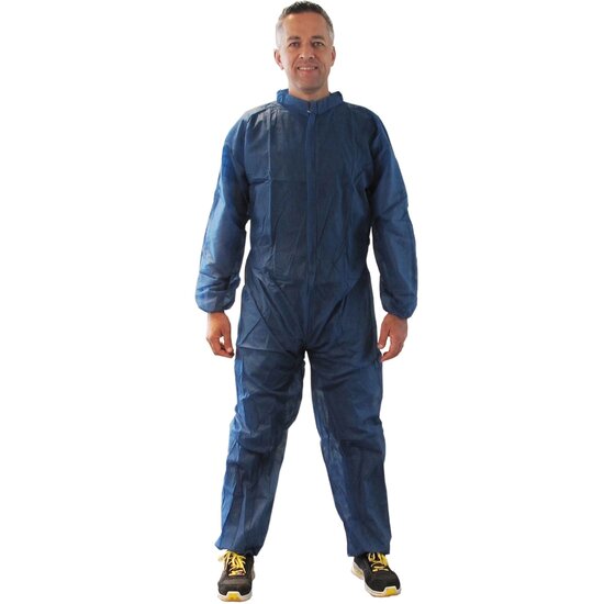 Wegwerp overalls blauw 50 stuks