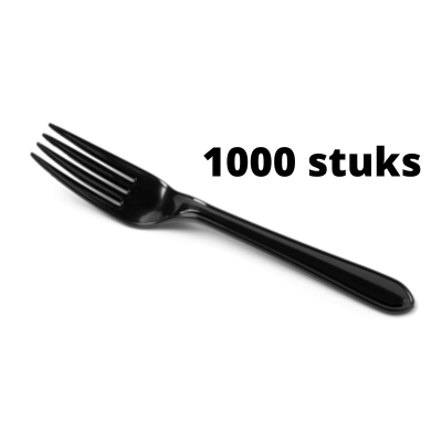 1000 plastic vorken budget herbruikbaar zwart