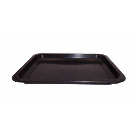 Plastic maaltijdborden rechthoekig zwart 50 stuks