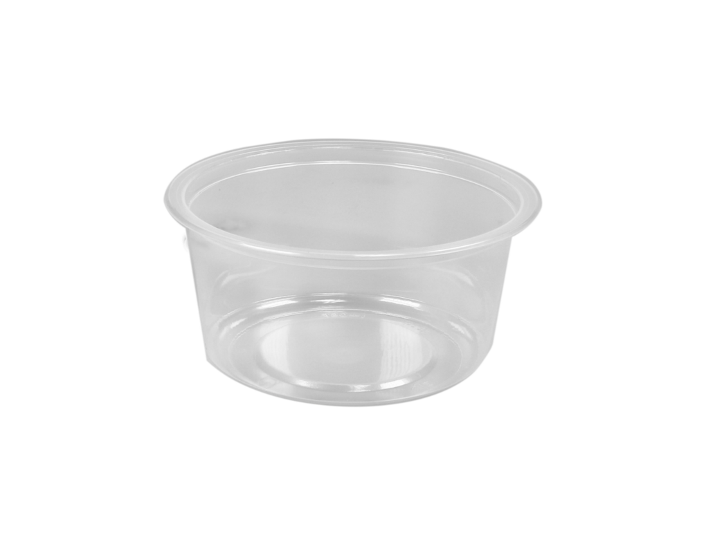 Plastic bakjes rond transparant herbruikbaar 250ml