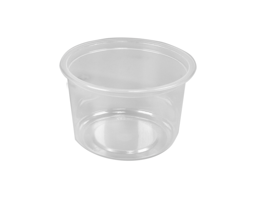 Plastic bakjes rond transparant herbruikbaar 500ml