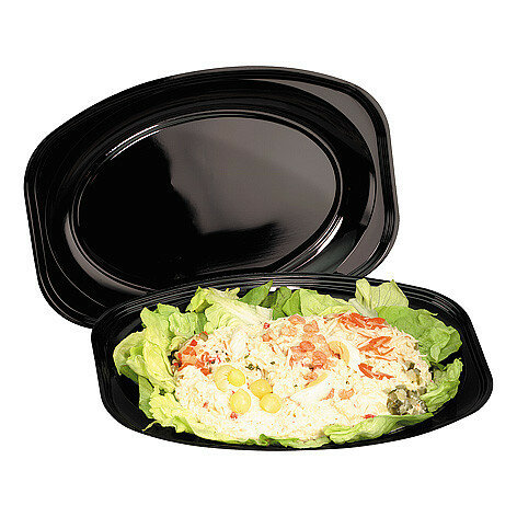 Catering schalen ovaal zwart 35cm