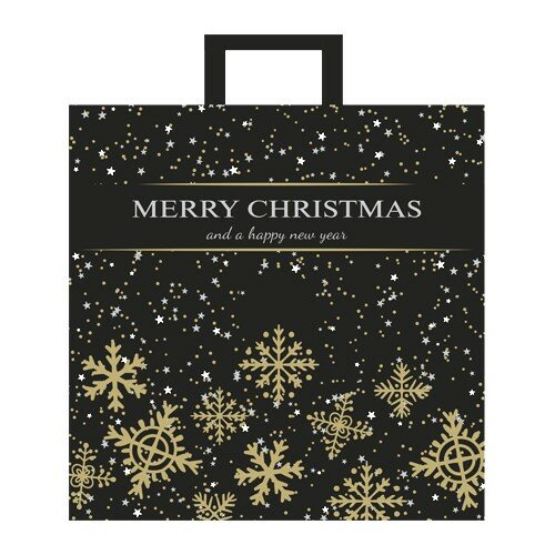 Plastic draagtassen Kerst 45x50cm, 250 stuks