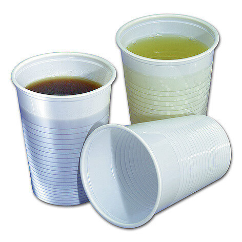 Plastic drinkbekers wit