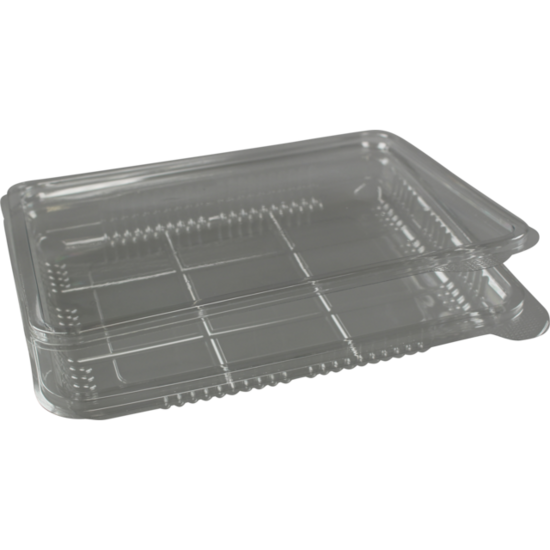 Vleeswarenschaaltjes plastic met klepdeksel 600ml (150x200mm)