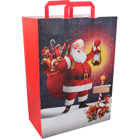 Kersttasjes papier groot 32x17x45cm, 200 stuks
