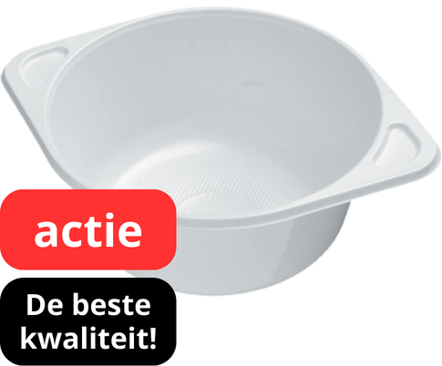 Plastic soepkommen 350cc wit 100 stuks