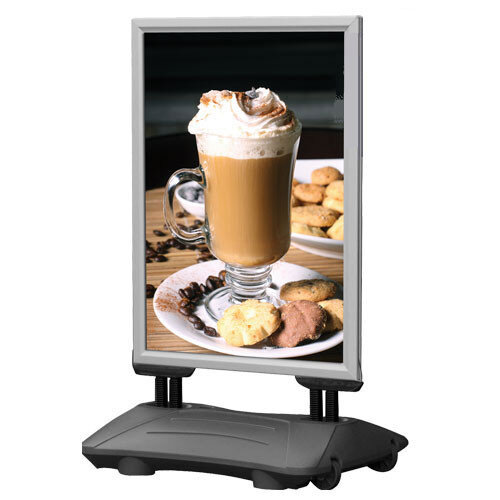 Stoepbord A0 deluxe donkergrijs