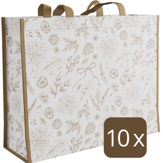 Kerstshopper Botanic GROOT  45x15x36cm, 10 stuks