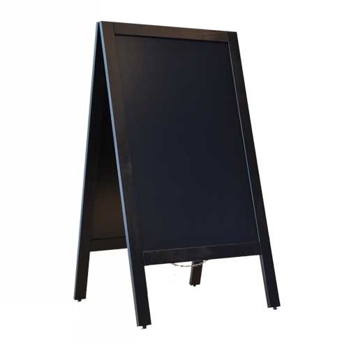 Krijtstoepbord 75x135cm zwart