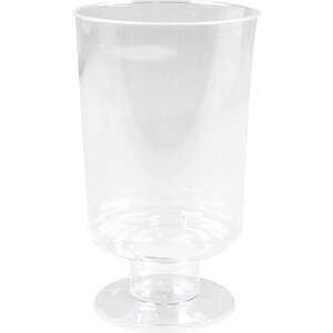 Plastic wijnglas met voet 150ml