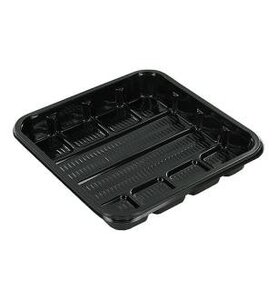 Vleesschaaltjes zwart KS 60 laag hard plastic 