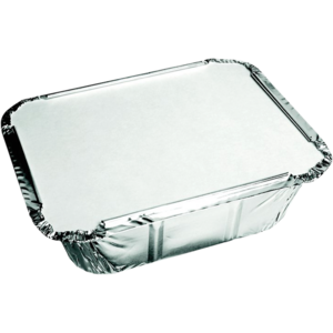 Aluminium bak 140x120x40mm 450ml met deksel