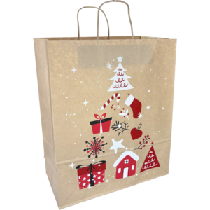 kersttas kraft bruin